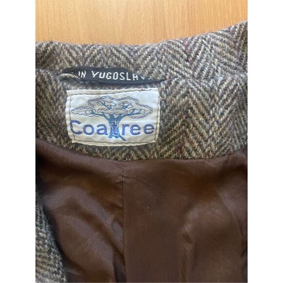 Coatree Herringbone Wool Vintage Women’s Blazer Size 18 2 Button - Picture 4 of 6